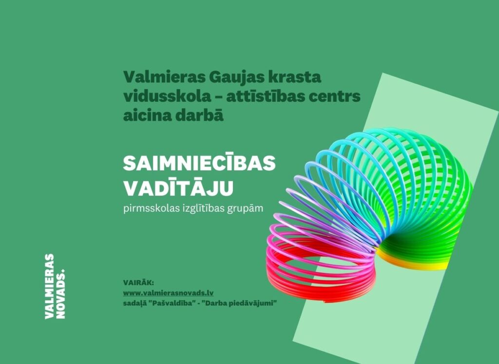 saimniecības vadītāju pirmsskolas izglītības grupām VGKVAC