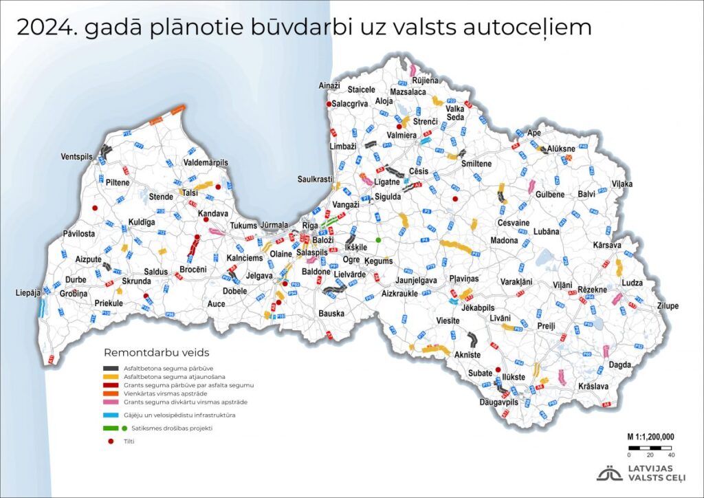 plānoto būvdarbu karte