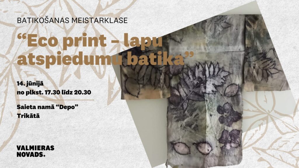 Eco print - atspiedumu batika