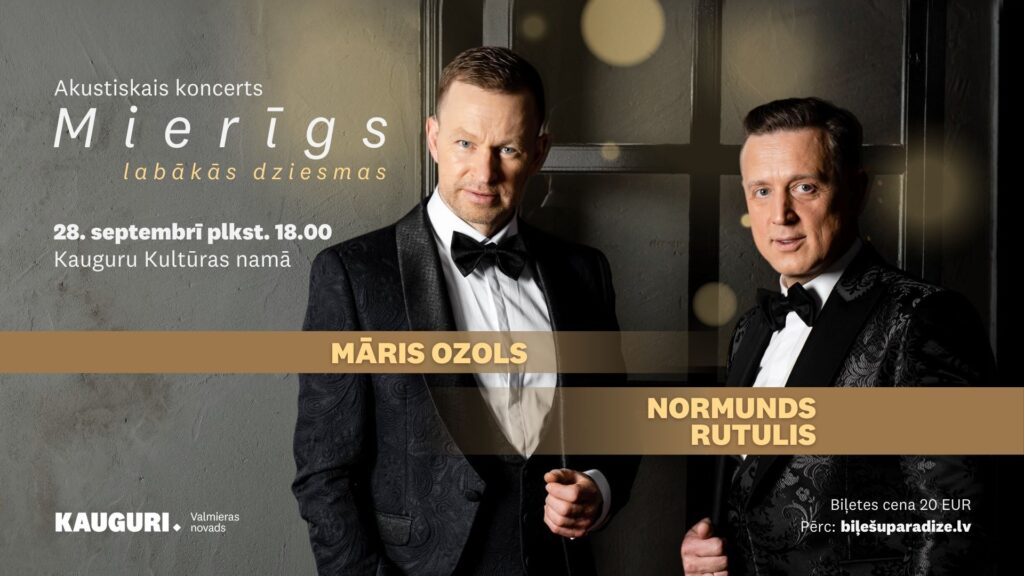 Normunda Rutuļa un Māra Ozola akustiskā dueta koncerts "Mierīgs"