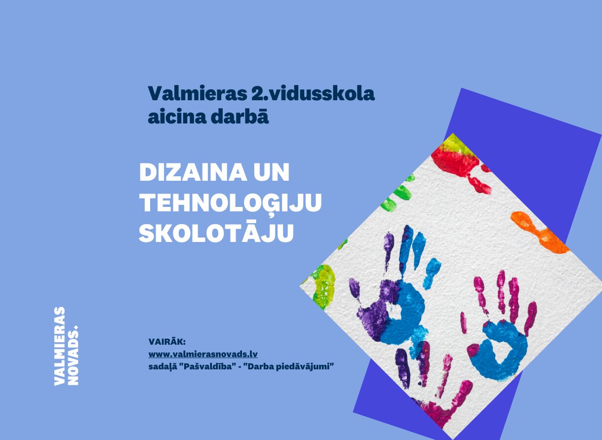 dizaina un tehnoloģiju skolotājs, v2v