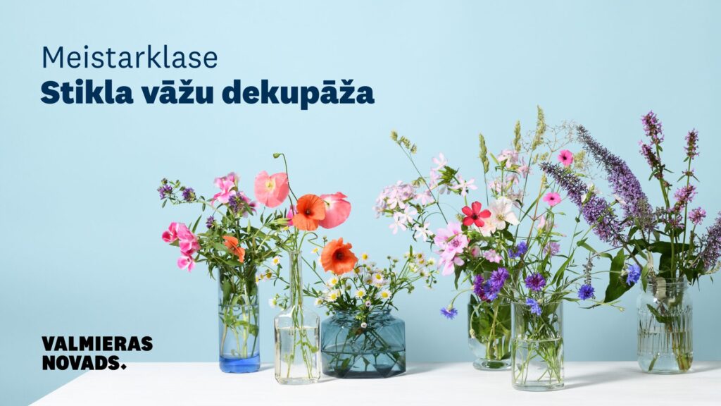 Stikla važu dekupāža
