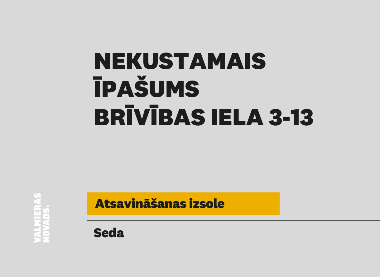 Vizuālis NI izsolei Brīvības iela 3-13, Seda