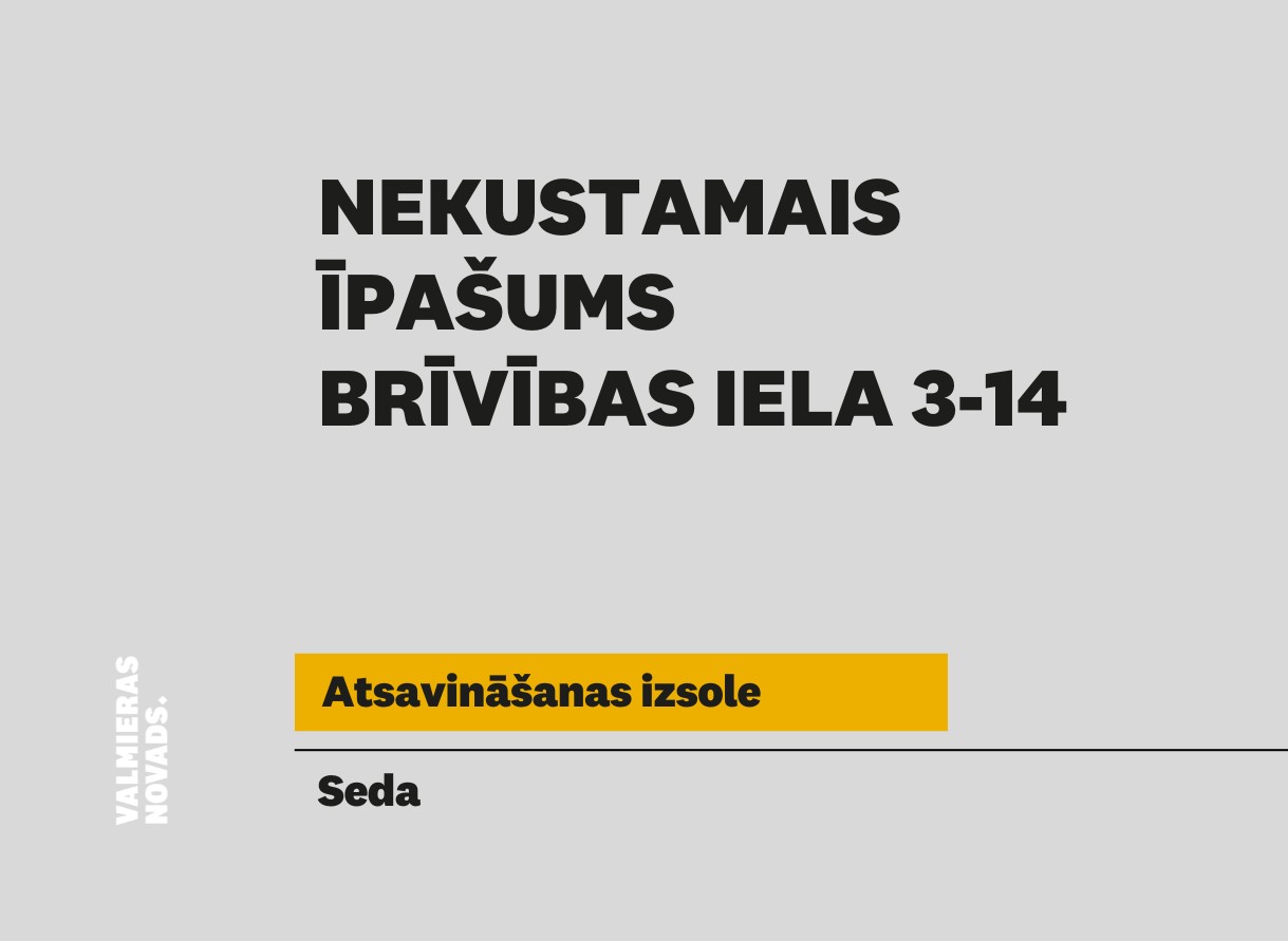 Vizuālis NĪ izsolei Brīvības iela 3-14, Seda