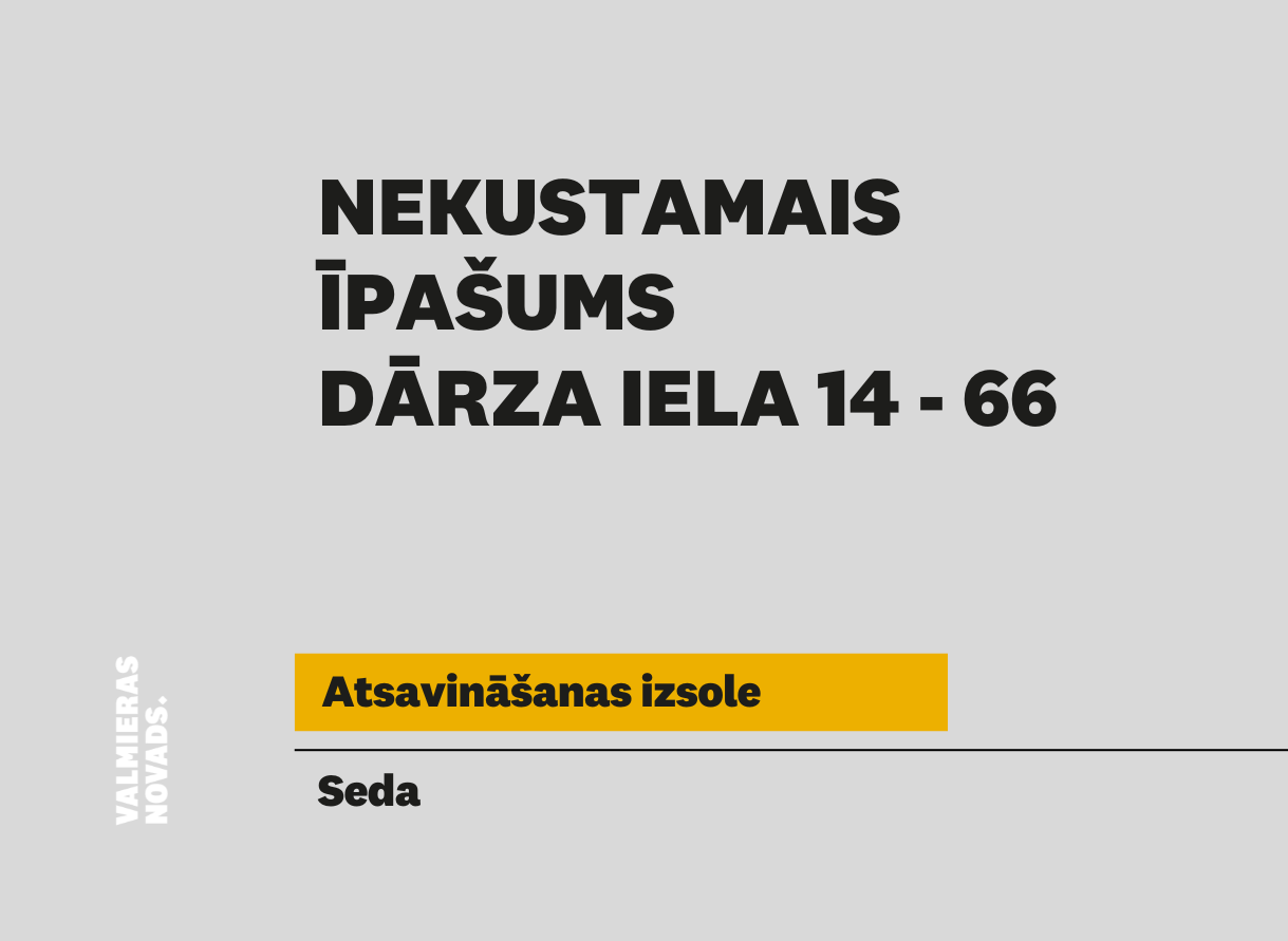Vizuālis NI izsolei Dārza iela 14-66, Seda