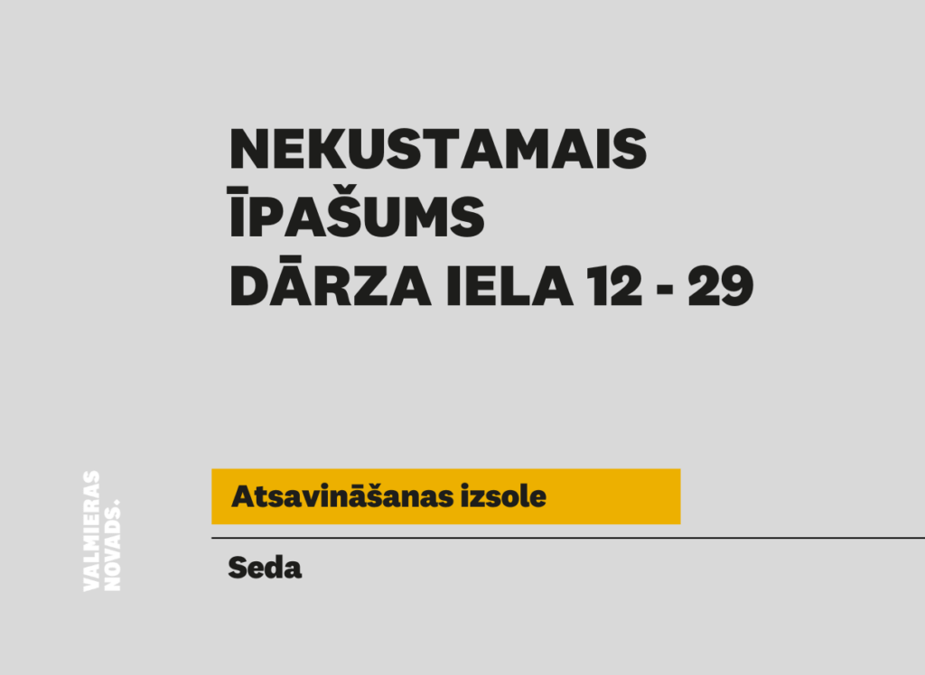 Vizuālis NĪ izsolei Dārza iela 12-29, Seda
