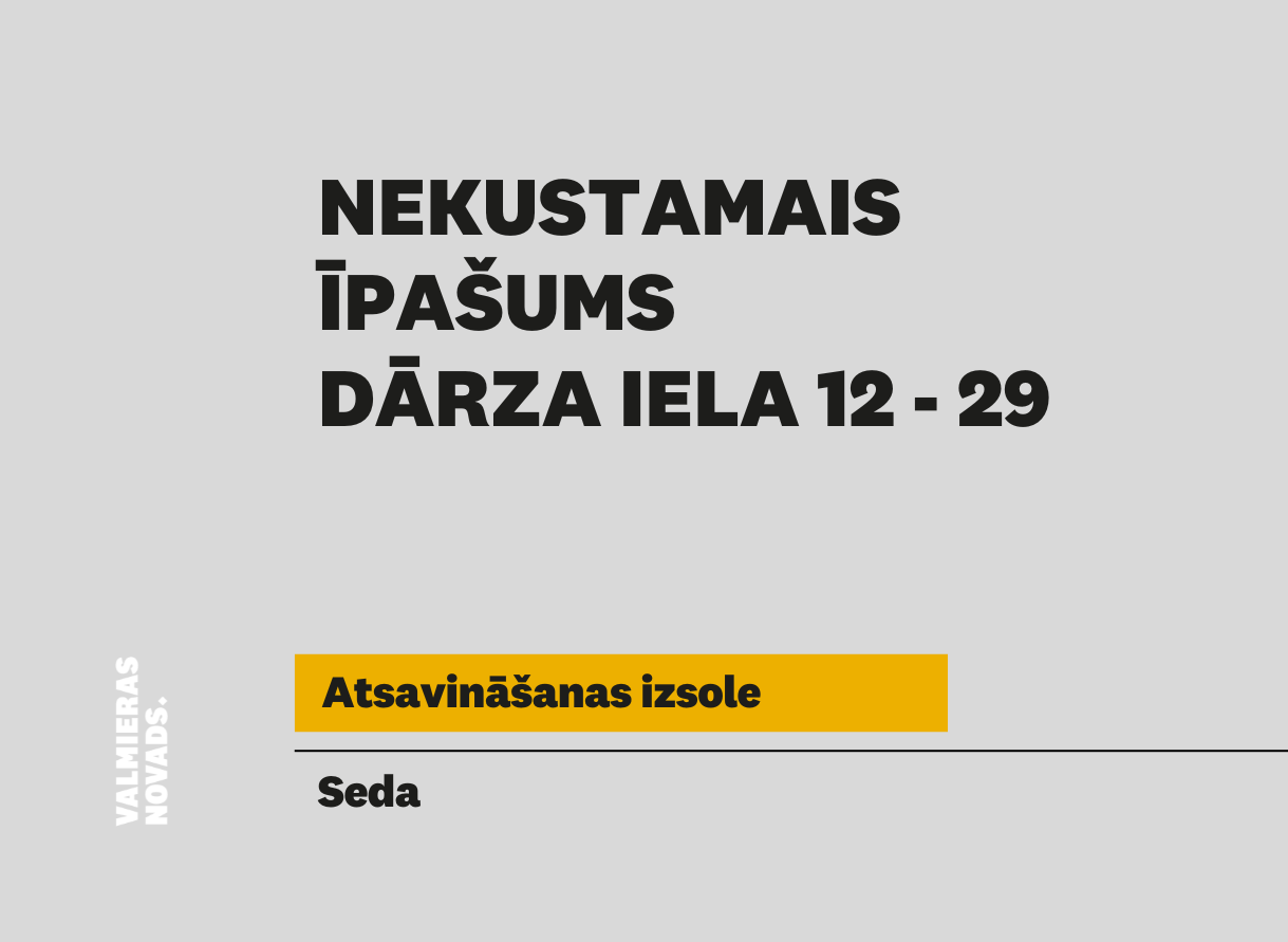 Vizuālis NĪ izsolei Dārza iela 12-29, Seda