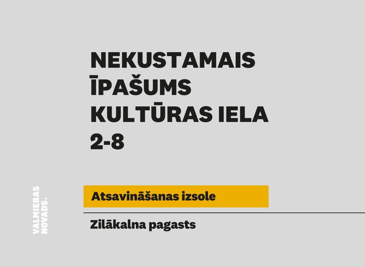 Vizuālis izsolei NĪ Kultūras iela 2-8, Zilaiskalns