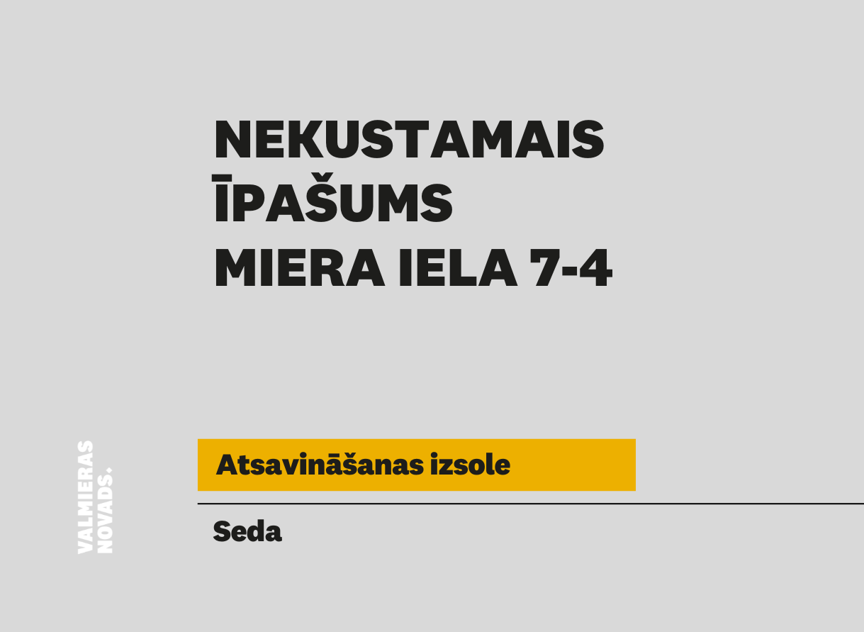 Vizuālis NĪ Miera iela 7-4 izsolei