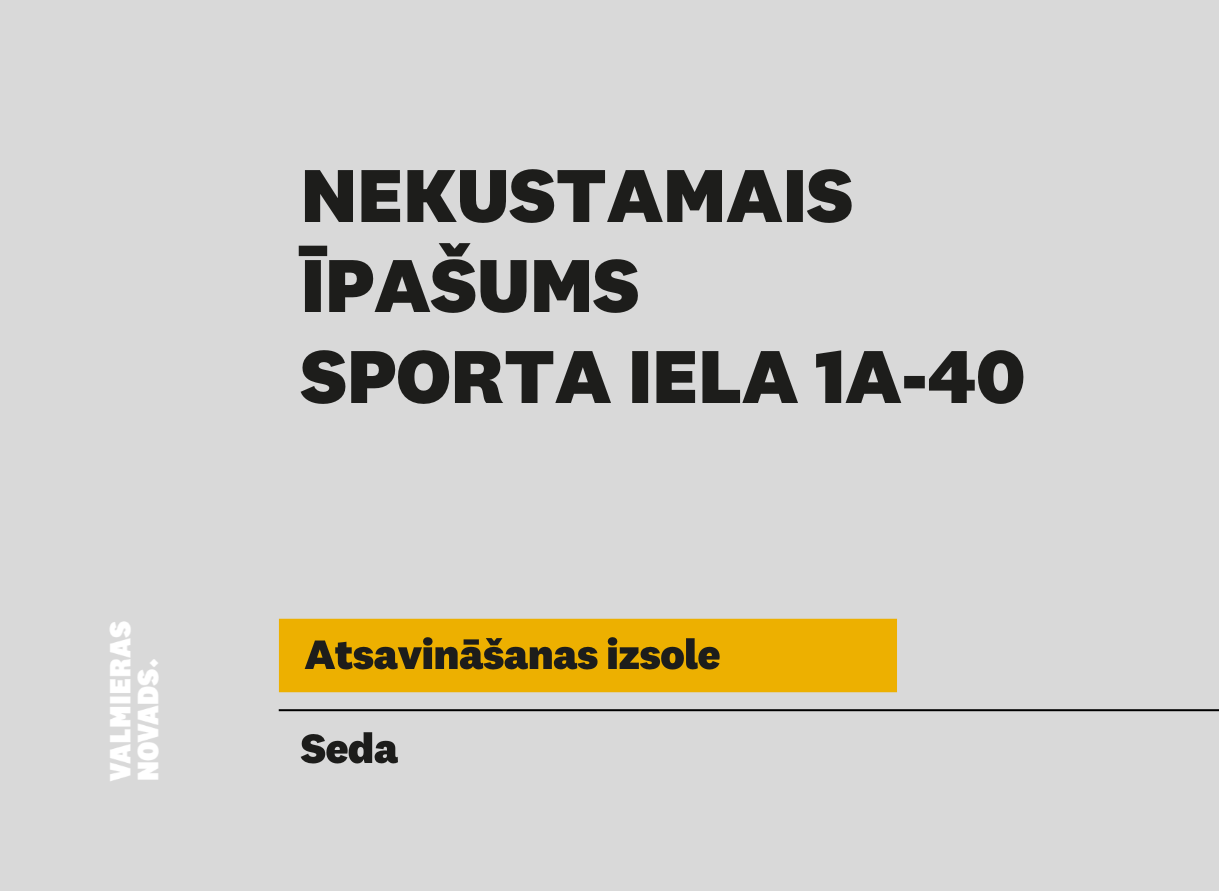 Vizuālis NĪ izsolei Sporta iela 1A - 40, Seda