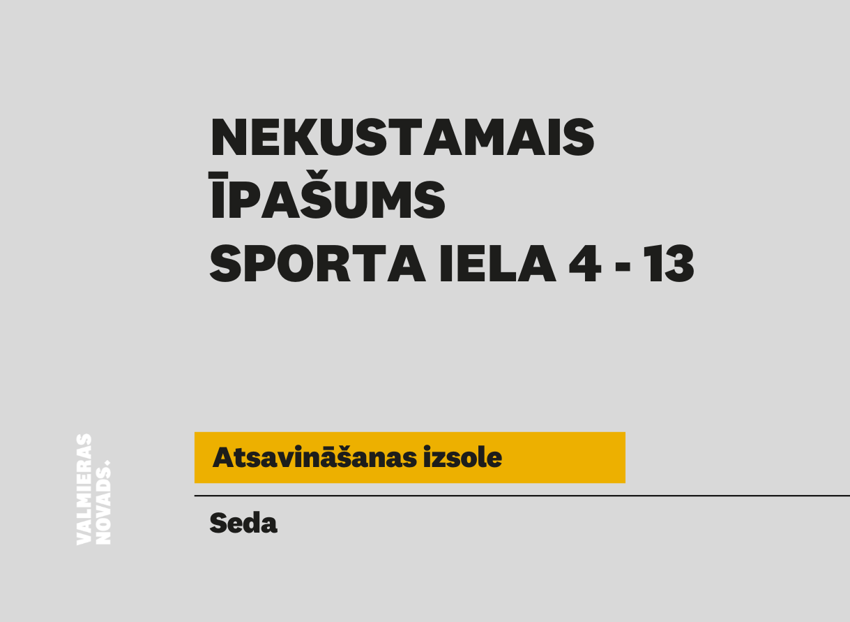 Vizuālis NI izsolei Sporta iela 4-13, Seda