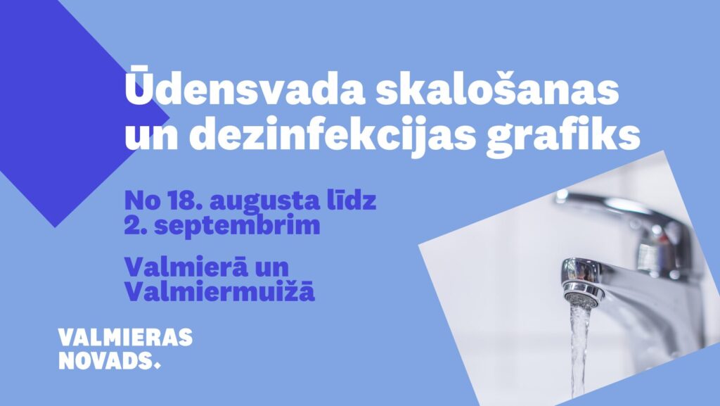 Vizuālis - ūdensvada skalošana un dezinfekcija