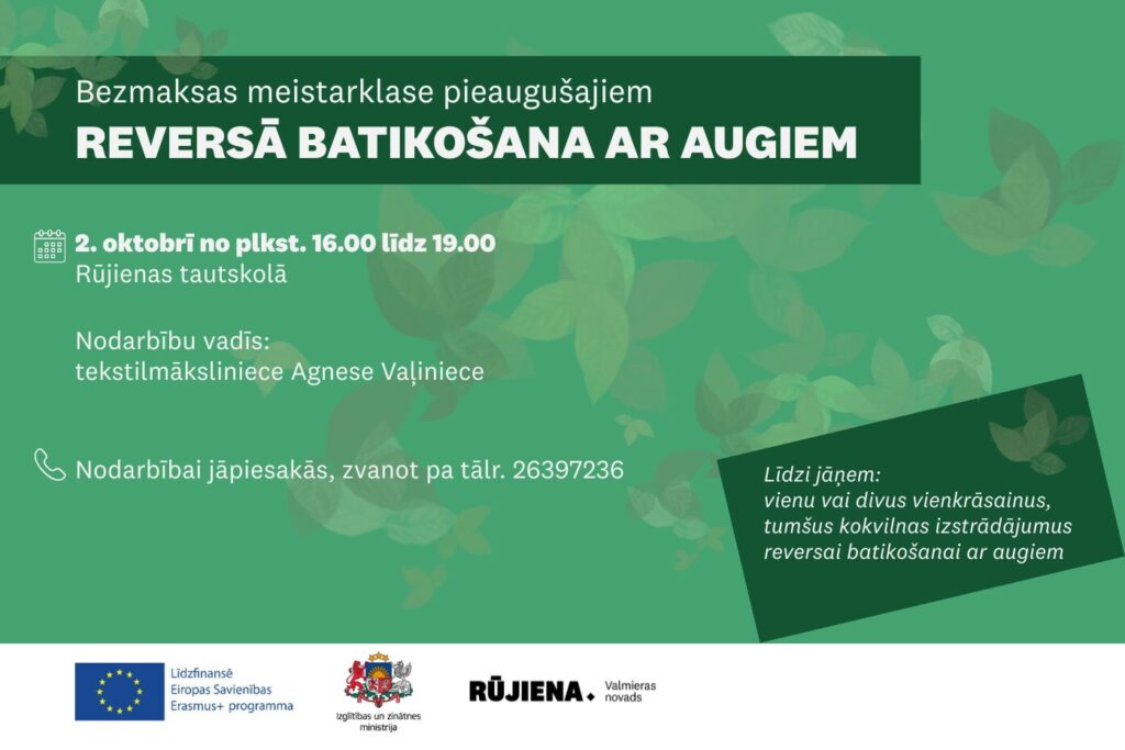 reversā batikošana ar augiem