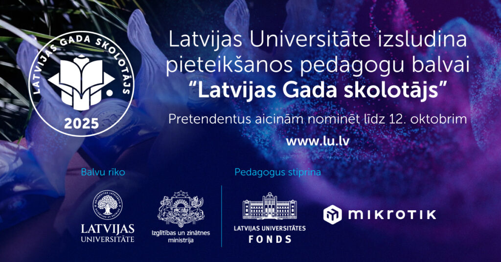 Latvijas gada skolotājs 2025 vizuālis