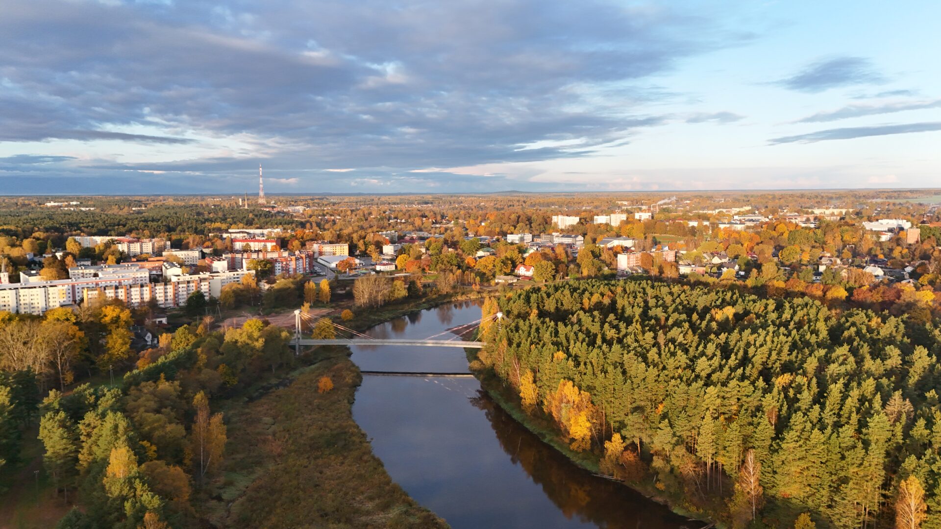 Aero foto Pārgaujas apkaime Valmiera