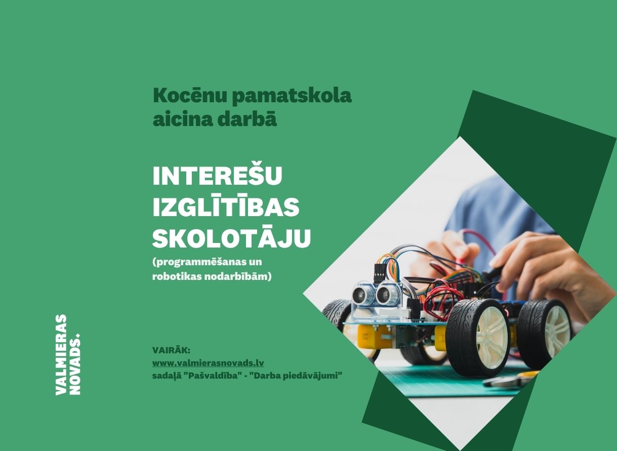 programmēšanas un robotikas nodarbībām interešu izglītība Kocēnu psk