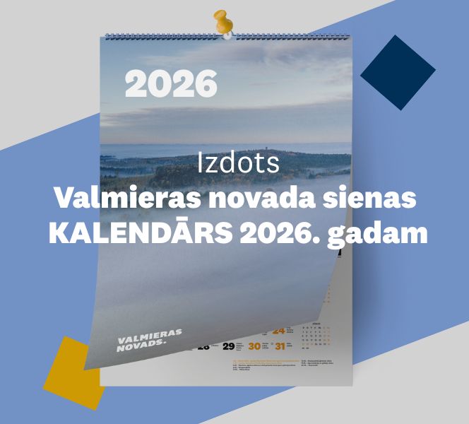 Izdots Valmieras novada sienas kalendārs 2026. gadam
