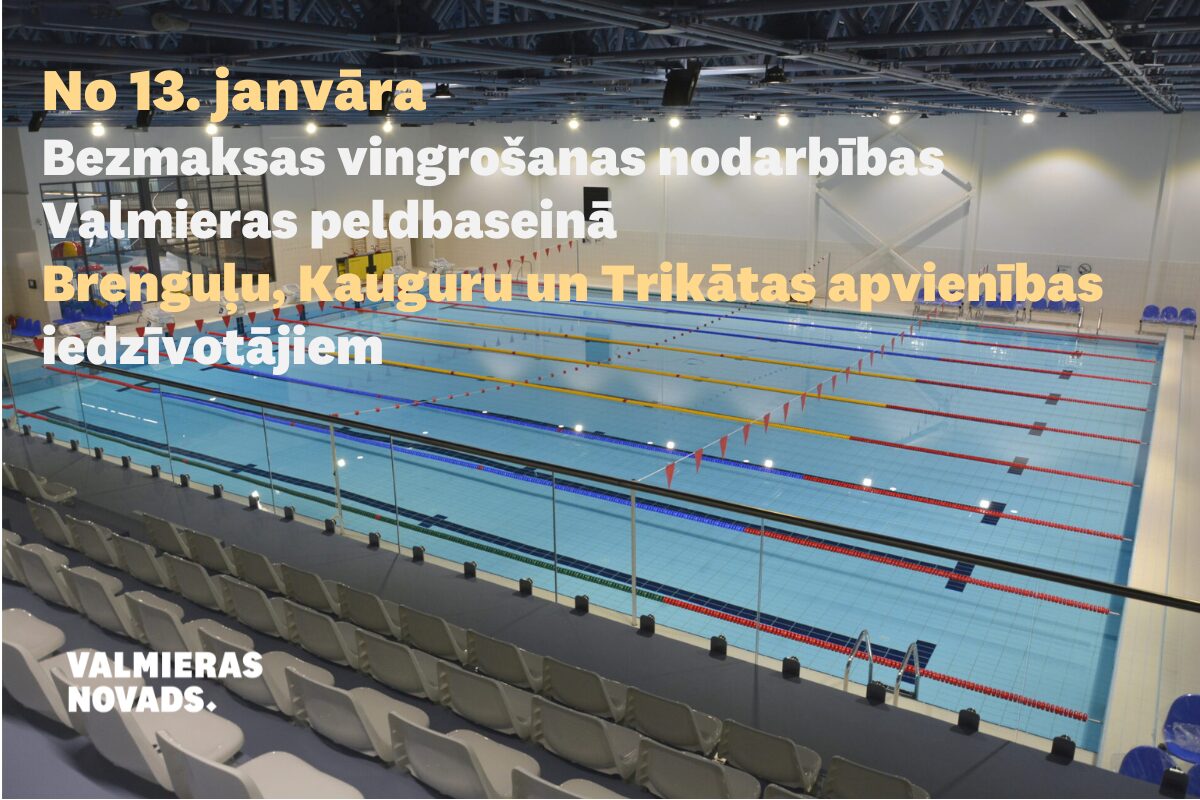 Vingrošana Valmieras peldbaseinā BKT apvienības iedzīvotājiem