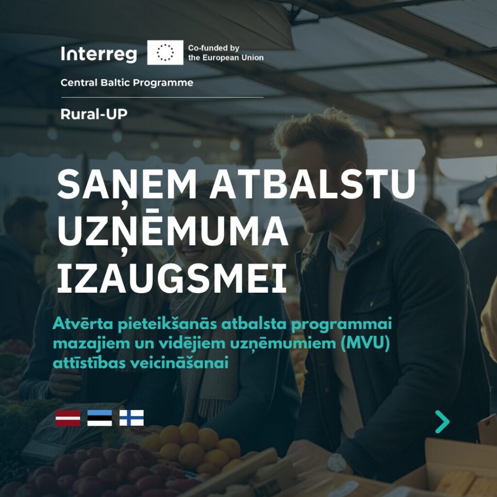 Saņem atbalstu uzņēmuma izaugsmei