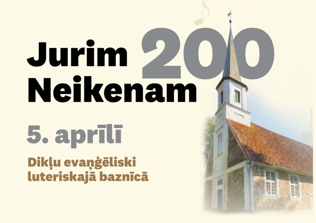 6. aprīlī atzīmēsim 200. jubileju vienai no izcilākajām personībām Latvijas kultūras vēsturē un Valmieras novadam nozīmīgai personai – Jurim Neikenam (1826–1868).