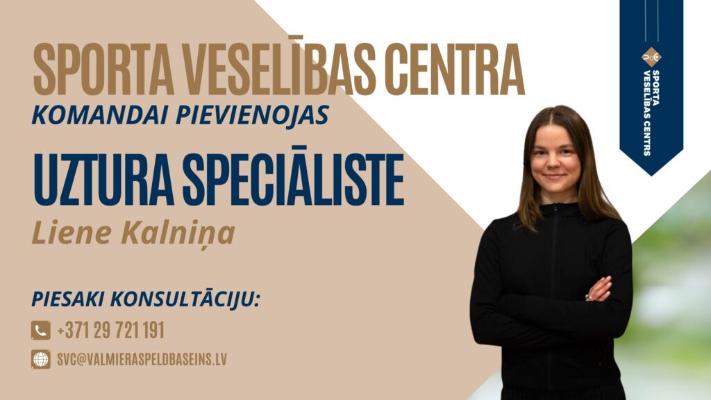 Valmieras Olimpiskā centra Sporta Veselības centra komandai pievienojusies uztura speciāliste Liene Kalniņa