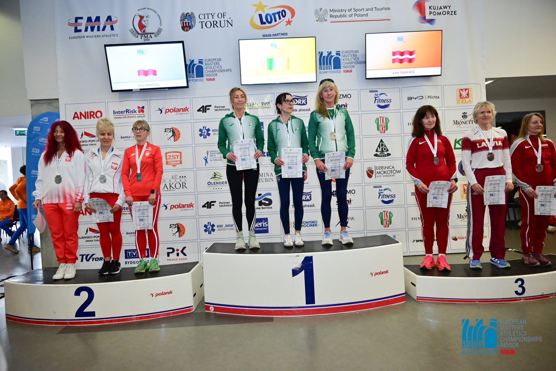 Skats no Eiropas vecmeistaru čempionāta telpās.