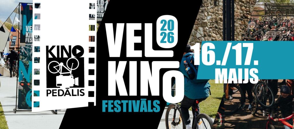 Vizuālis ar uzrakstu Kino Pedālis un datumu - 16./17. maijs