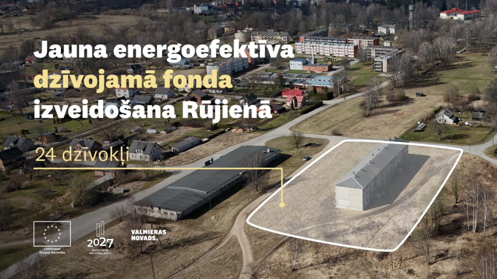 Vizuālis ar jaunbūves aero foto