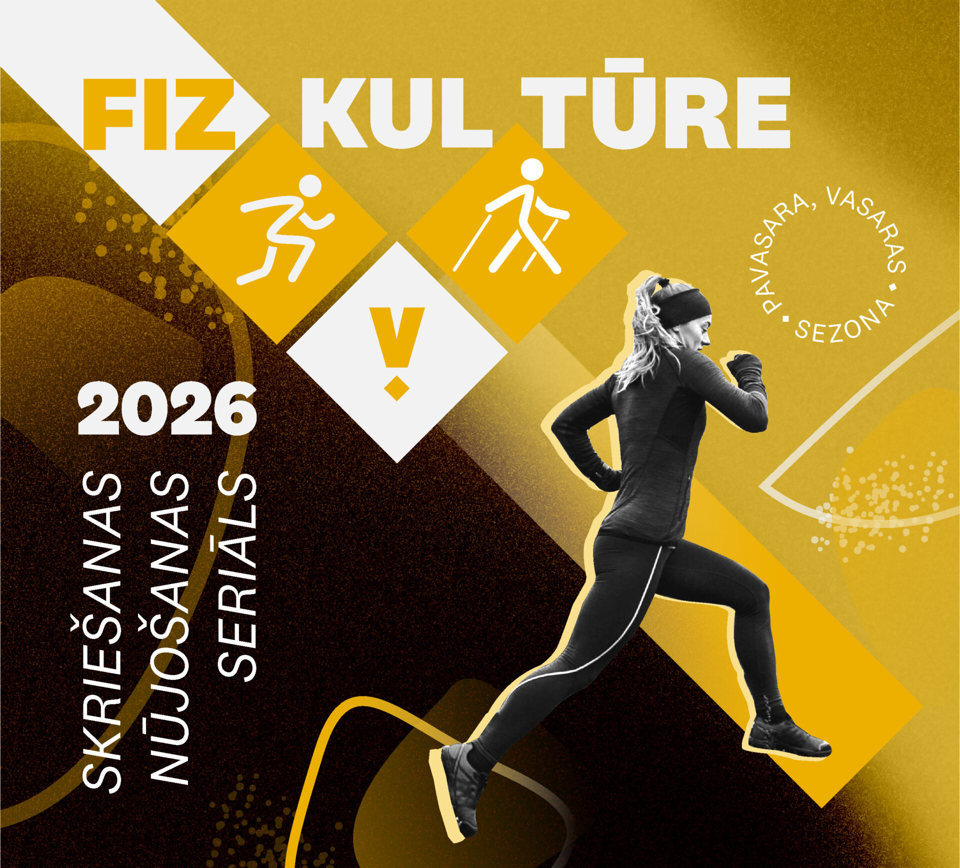 Skriešanas un nūjošanas seriāls “Fiz-Kul-Tūre”. Pirmais posms 29. aprīlī, Sēļos.