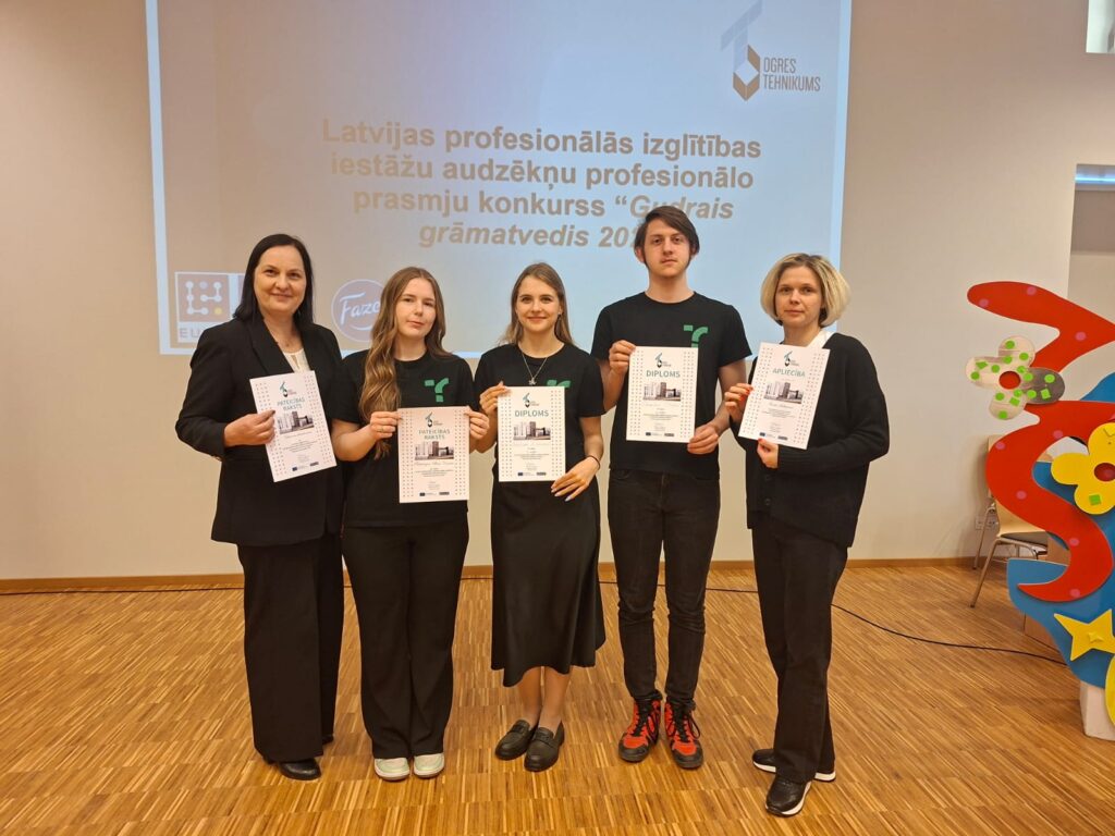 Valmieras tehnikuma audzēkņiem augsti sasniegumi konkursā “Gudrais grāmatvedis 2026”