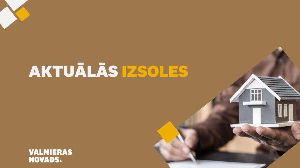 Vizuālis ar mājas attēlu un tekstu 