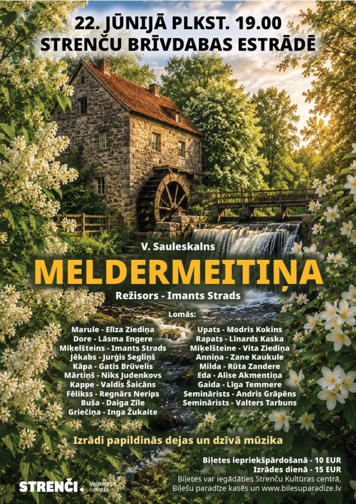 Afiša izrādei "Meldermeitiņa"
