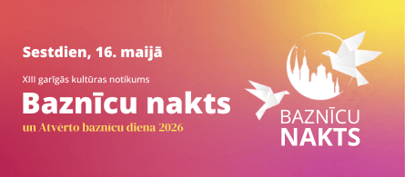Baneris Baznīcu nakts 2026, kas norisināsies 16. maijā