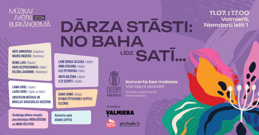 Valmierā vasaras pilnziedā astoto gadu izskanēs Burkānciema mūzikas svētki