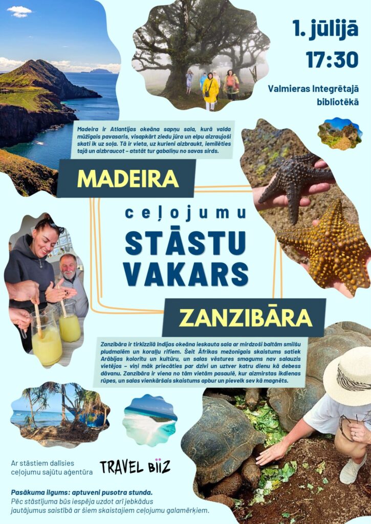 Ceļojumu stāstu vakars – Madeira un Zanzibāra