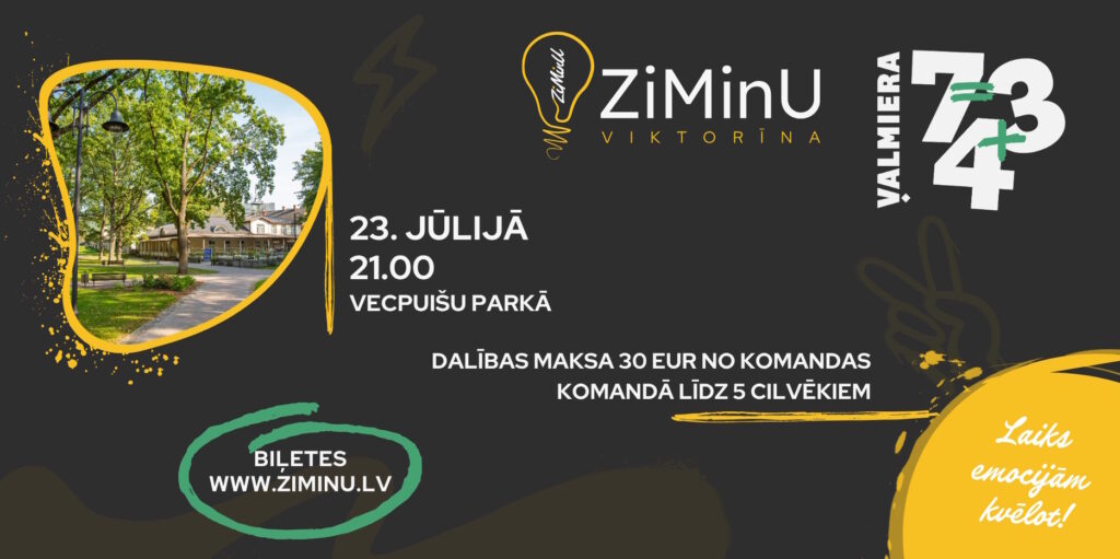 Valmieras dzimšanas dienā - ZiMinU viktorīna