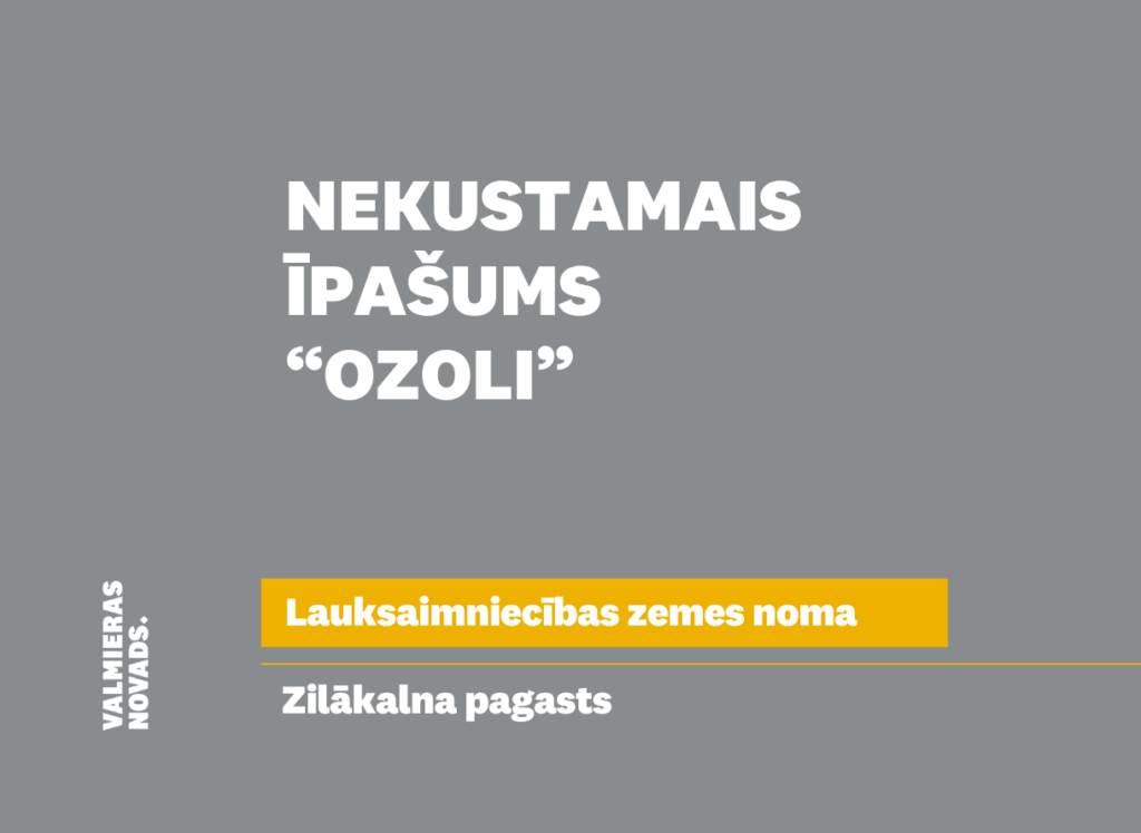 Zemes vienības noma Zilākalna pagastā