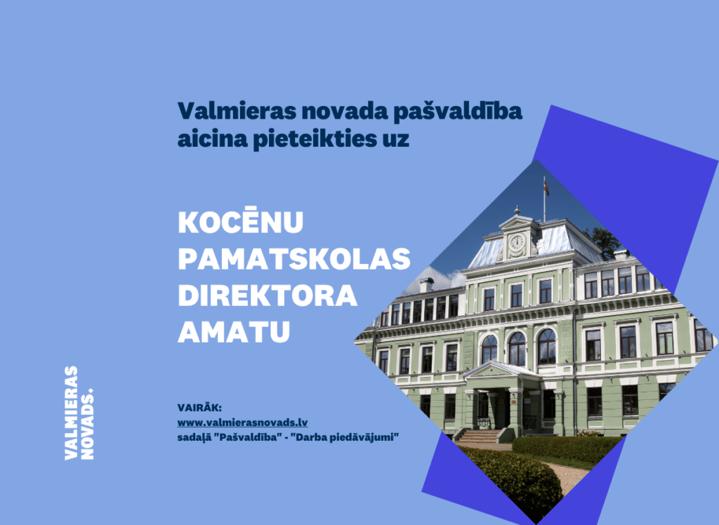 Aicina pieteikties uz Kocēnu pamatskolas direktora amatu