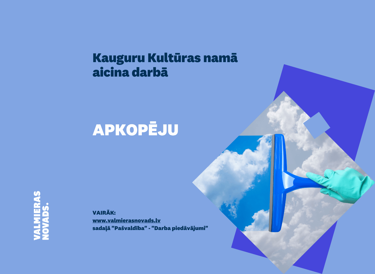 Aicina darbā apkopēju Kauguru Kultūras namā