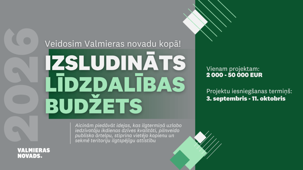 izsludināts līdzdalības budžets 2026. gadam