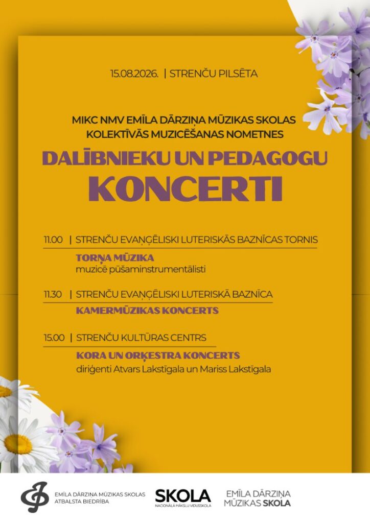 Koncerts sestdiena, 15.08.2026.