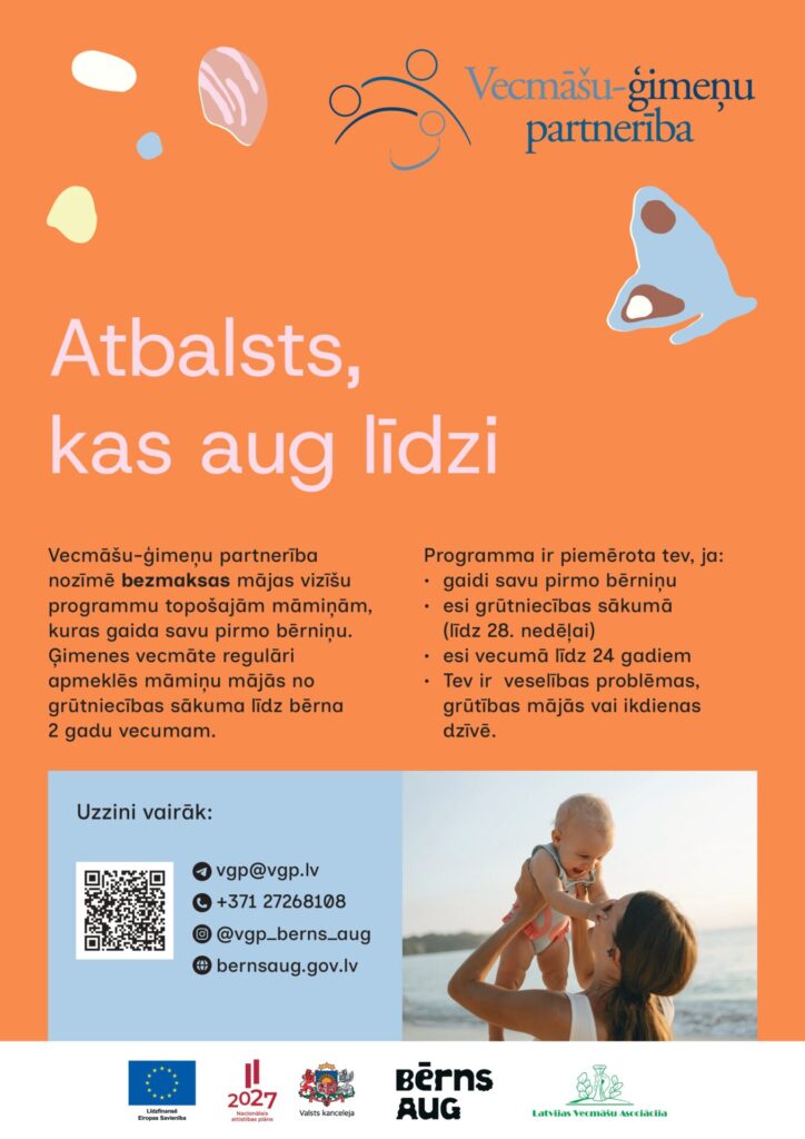 Vecmāšu programmas plakāts