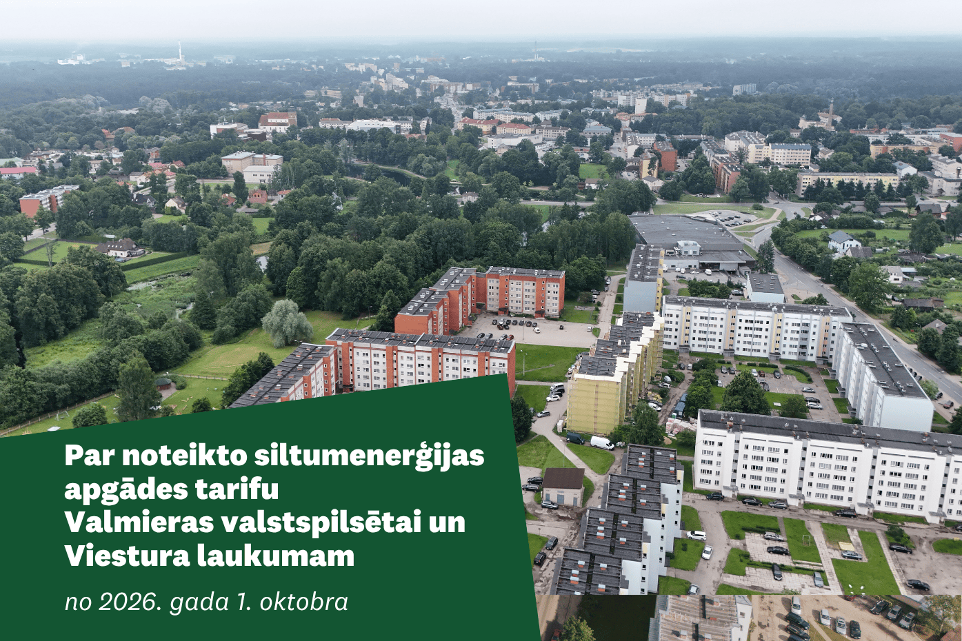 Valmieras areo ar uzrakstu