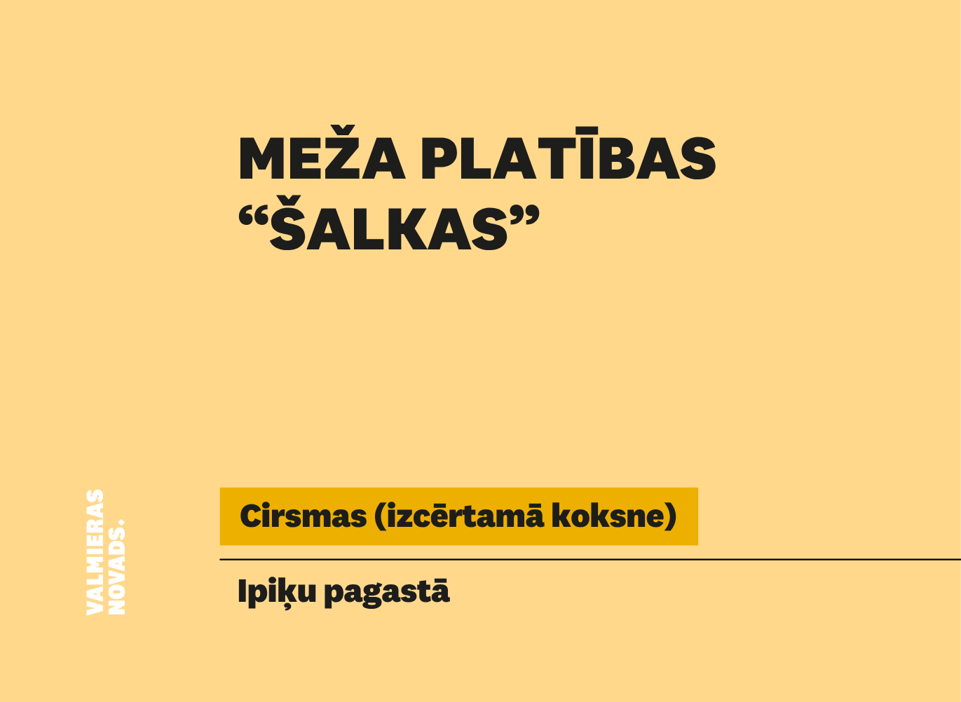 Valmieras novada pašvaldība rīko elektronisko izsoli ar augšupejošu soli kustamai mantai – izcērtamai koksnei pašvaldības īpašumā esošajās meža platībās