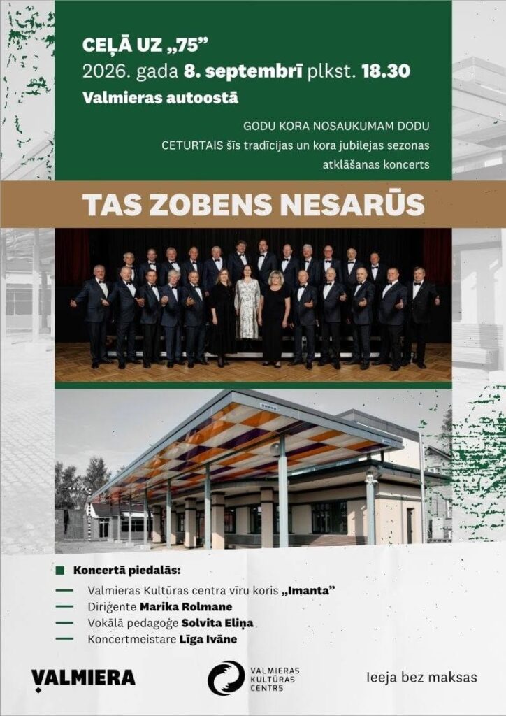 koncerts Valmieras autoostā "Tas zobens nesarūss" - vīru koris "IMANTA"