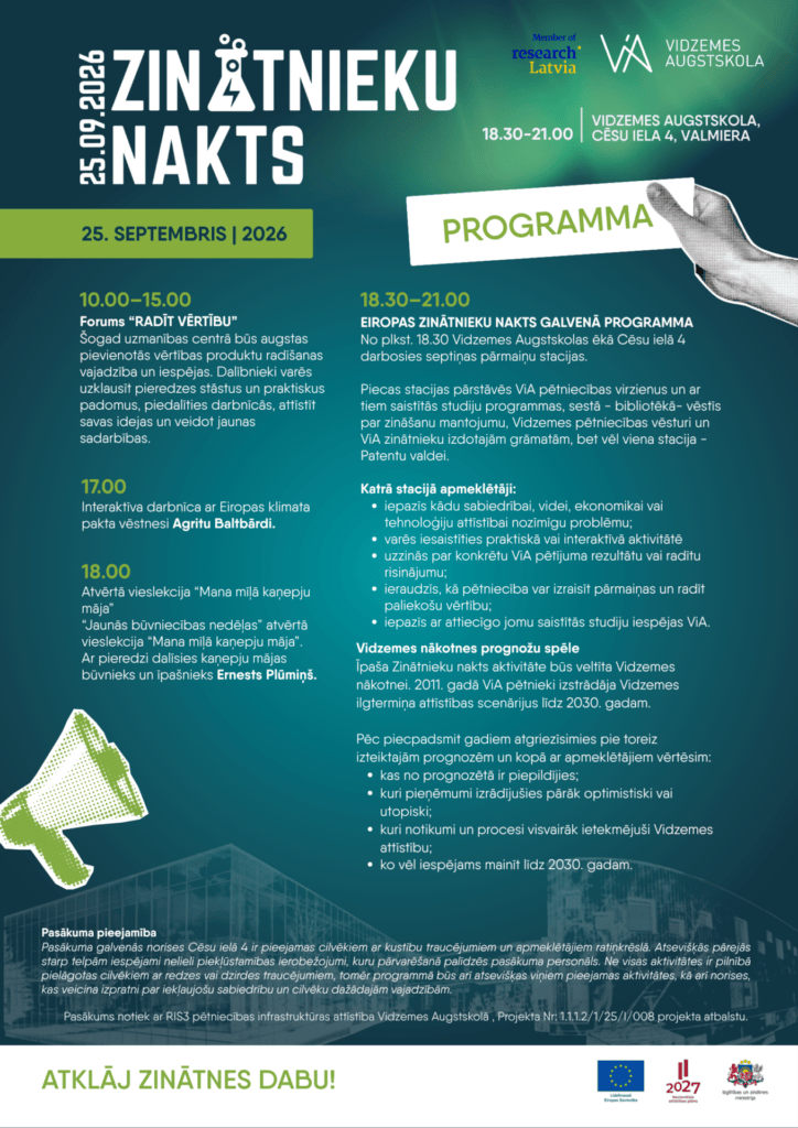 Zinātnieku nakts ViA 25.09.2026.
