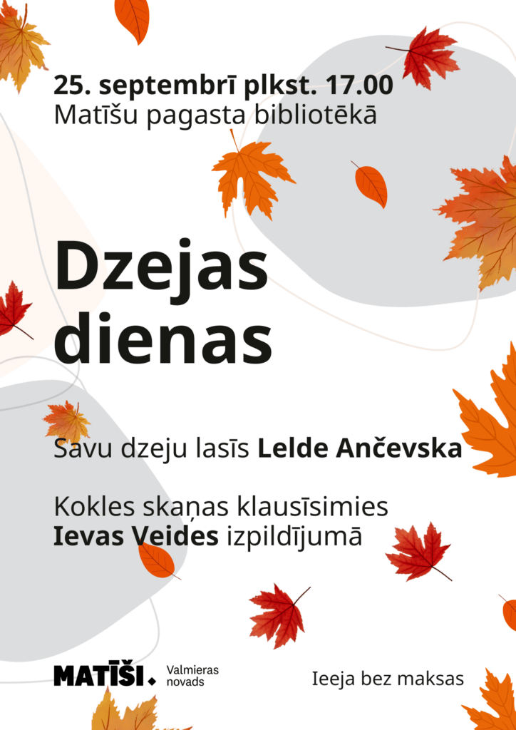 Dzejas dienas Matīšu bibliotēkā