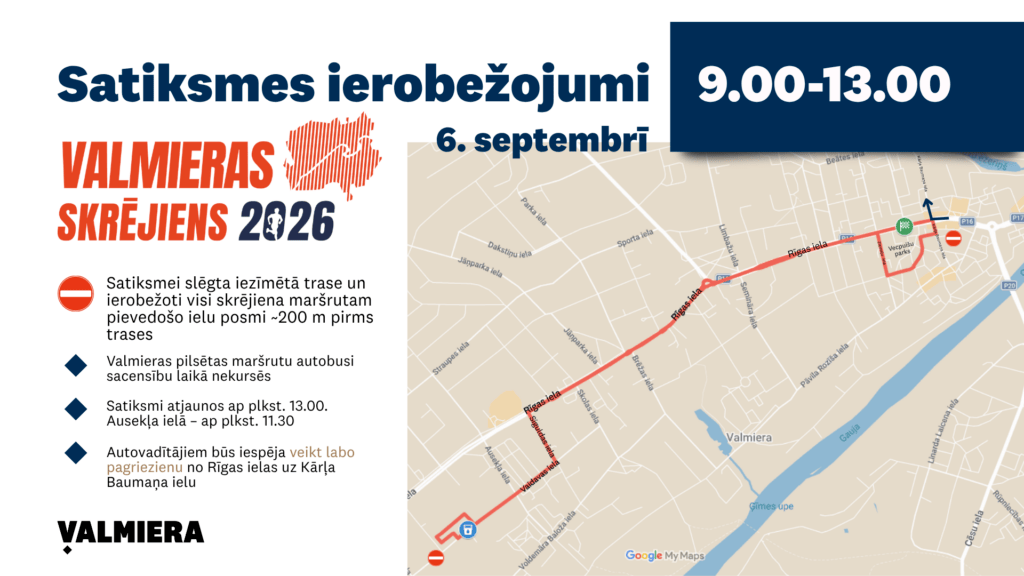satiksmes organizāciju izmaiņu karte
