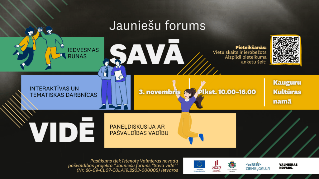Jaunieši aicināti piedalīties forumā “Savā vidē”
