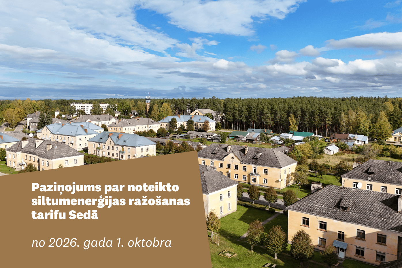 Sedas aero ar uzrakstu